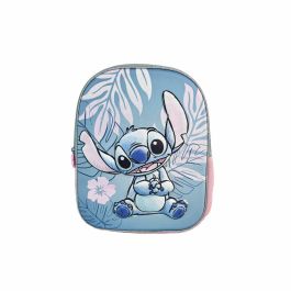 Toybags Stitch Pink Mochila Preescolar 3D con Bolsillo Lateral - 8 x 22 x 8 cm