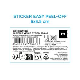 La Mediterranea Aceitera Vidrio Ottico 200ml 5.5x5.5x17cm