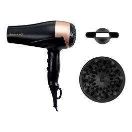 Remington Eclat Brillance D6098 Secador de Pelo Iónico 2200W, Cerámica, 3 Temperaturas, 2 Velocidades, Negro/Dorado
