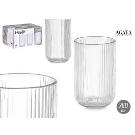 Vaso Transparente Rayas 430Ml Vivalto 7X12CM (24 Unidades) Precio: 36.49999969. SKU: B16DRSMD5L