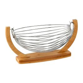 5Five Frutero Swing bambú, 37x20,5x18 cm, bambú/metal cromado