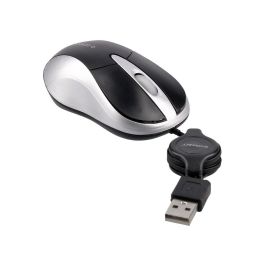 Raton Q-Connect Mini Optico 800 Dpi Retractil Usb 1,5 grhz Negro