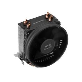 Mars Gaming MCPUBK Disipador CPU 160W TDP 4 Heatpipes HCT Ventilador 110mm PWM FDB Ultra Silencioso Multisocket Universal Compacto