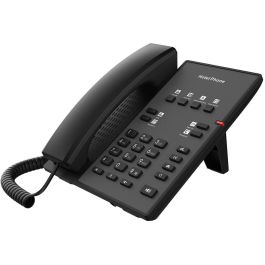 Fanvil H1-2 Teléfono IP para hotel, 2 líneas, Negro, Montaje Escritorio/Pared, Compatible con PoE