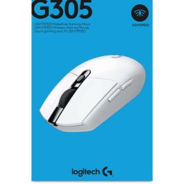 Logitech G305 Ratón Gaming Inalámbrico Óptico HERO Blanco 12000 DPI