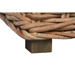 DKD Home Decor Indonesia 1c24 Sofá Natural Crudo Ratán 220 x 98 x 64 cm Set de 4 con Cojines