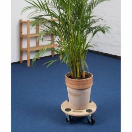 Meister Bandeja Rodante Soporte para Muebles Ø 350 mm 150 kg con 4 Ruedas Giratorias 75mm y 4 Almohadillas Antideslizantes