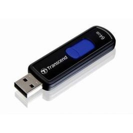 Transcend JetFlash 760 USB 3.0 de 64GB - Negro/Azul - Compatible con Windows, Mac, Linux