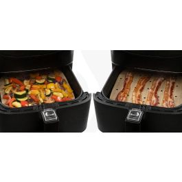 Algon Set 40 Papeles Perforados Cuadrados para Airfryer de 23 cm (24 Unidades)
