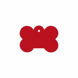 Placa identificativa para collar Imarc Bone Rojo