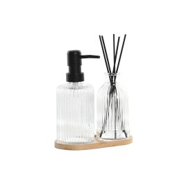 Baño Moderno DKD Home Decor Transparente Negro 8.2 x 20.5 x 16 cm Set de 3 Precio: 6.50000021. SKU: B1895AXYGP