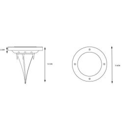 GALIX Lote de 3 focos empotrados de acero inoxidable - 0.07 w