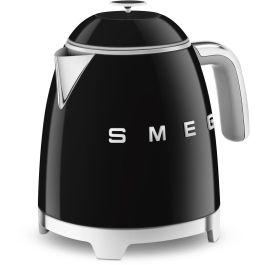 Smeg KLF05BLEU Mini Hervidor de Agua Negro, 0,8 L, 1400 W, Acero Inoxidable