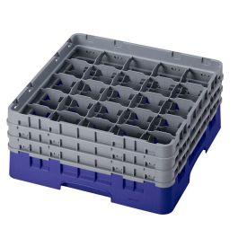 CAMBRO - 25S638-186 - Cesta de lavado 25 comp. 3 alturas - 8,7 cm Ø máx. - alt. máx. 17,6 cm - 50 x 50 x 22,5 cm - Azul marino Precio: 73.89000036. SKU: B1JFMECAC3