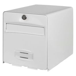BURG WACHTER Buzón Balthazar en acero galvanizado - 2 puertas - Blanco BURG WACHTER Buzón Balthazar en acero galvanizado - 2 puertas - Blanco