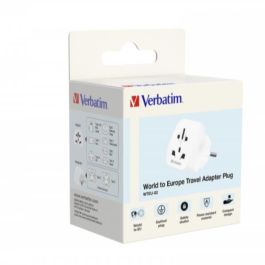 Verbatim Adaptador Plug Wteu-02 Universal Euro Reino Unido EE.UU. Australia Italia Brasil Toma de Tierra