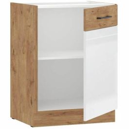 Rock ROCK60D1FWH Mueble bajo de almacenaje con 1 puerta batiente, 60 cm, Roble Lancelot y melamina blanco brillo Precio: 116.9899995. SKU: B1ECEYCX3C