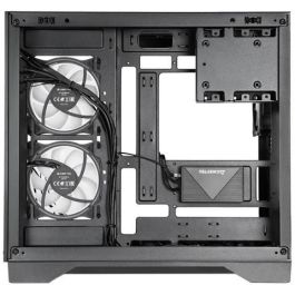 Chieftec Midi Visio GM-30B-TG-OP Caja de PC Negra con Panel de Vidrio Templado para Gaming ATX Micro ATX