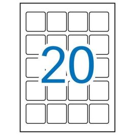 Apli Etiquetas Adhesivas 45x45 mm Poliéster Blanco, 20 Hojas (400 etiquetas), Ideal para Códigos QR y Comercio Precio: 9.5000004. SKU: S8401004
