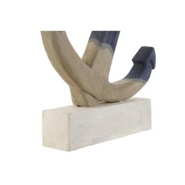 Figura Decorativa Home ESPRIT Azul Blanco Gris Ancla Mediterráneo 37,5 x 7,5 x 52 cm