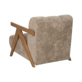 Sillón Taupe Madera de Abedul Salón 76,50 X 87 X 72,50 cm