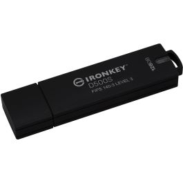 Kingston IronKey D500S USB-Stick 128GB, Seguridad AES-256 FIPS 140-3, Lectura 260MB/s, USB 3.2 Gen 1, IP67 Resistente