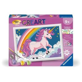 Kit de pintura por números CreArt Kids Unicornio neón de 18 x 24 cm, a partir de 7 años, 25904, Ravensburger