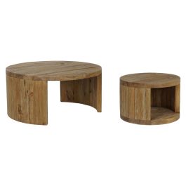 Juego de 2 mesas Home ESPRIT Madera 99 x 99 x 48 cm Juego de 2 mesas Home ESPRIT Madera 99 x 99 x 48 cm