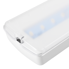 Luz de Emergencia LED Empotrable o Superficie, 200 lm, 5000K Blanco Frío, Permanente/No Permanente, 3h Autonomía L116MN-B