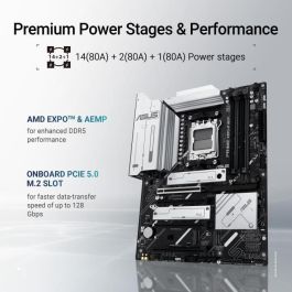 Asus 90MB1IS0-M0EAY0 Placa Base Prime X870-P Socket AM5 para AMD Ryzen 9000 WiFi 7 DDR5 PCIe 5.0 4x M.2 2.5GbE USB4 ATX Asus 90MB1IS0-M0EAY0 Placa Base Prime X870-P Socket AM5 para AMD Ryzen 9000 WiFi 7 DDR5 PCIe 5.0 4x M.2 2.5GbE USB4 ATX