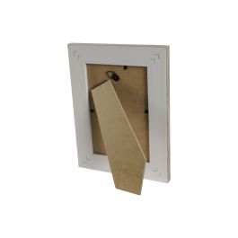 Marco Foto 10X15 Scandi DKD Home Decor Beige Blanco 2 x 21 x 16 cm (4 Unidades)