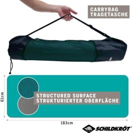 SCHILDKRÖT Esterilla de yoga - Bicolor antracita/azul petróleo - 180 x 61 cm - 4 mm de grosor SCHILDKRÖT Esterilla de yoga - Bicolor antracita/azul petróleo - 180 x 61 cm - 4 mm de grosor