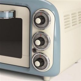 Ariete 979/05 Mini Horno Eléctrico 18 Litros Vintage Azul con Función Estática, Temperatura hasta 230°C