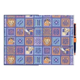 ERIK Cuaderno A5 Premium El Rey León Disney 96 Hojas Cuadrícula Tapa Dura con Bolígrafo a Juego