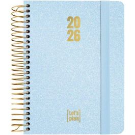 Agenda Anual (2026) Grafoplas Metallic Espiral Tapa Extradura Con Goma A6 150X120 S/V Azul Pastel Precio: 11.88999966. SKU: B187MF4KVE