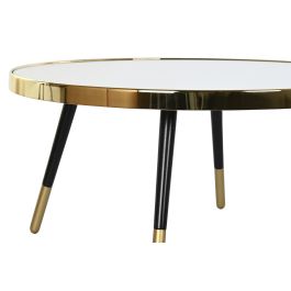 DKD Home Decor Mesa Centro 82.5x40x82.5cm Acero y Espejo Dorado Plateado