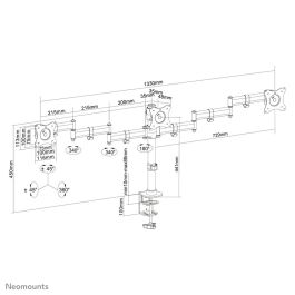 Soporte de Mesa para Pantalla Neomounts NM-D135D3BLACK