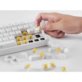 Mars Gaming Teclado Mecánico MKMINIPROWYES 60% Switch Amarillo Blanco