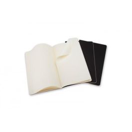 Cuaderno Moleskine Cahier 9X14 64H Lisa Negra Set De 3