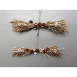 DKD Home Decor Decoración Colgante Navidad Estilo Alpino Flor Seca Marrón Set 2 Unidades Surtidas 15x8x60 cm Precio: 14.69424. SKU: B13N8VAXKS
