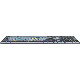 LogicKeyboard LKB-RESB-TM-UK Teclado DaVinci Resolve 18 Mac, Inalámbrico y Alámbrico Bluetooth, QWERTY Retroiluminado, Gris Titanio