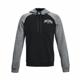 Sudadera con Capucha Hombre Under Armour Wordmark Colorblock Negro Sudadera con Capucha Hombre Under Armour Wordmark Colorblock Negro