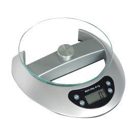 Q-connect Báscula de Precisión Electrónica 3000 gr / 1 g con Plataforma de Cristal Templado