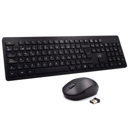 Ewent EW3256 teclado Ratón incluido Universal RF inalámbrico QWERTY Español Negro Precio: 21.49999995. SKU: S0224814
