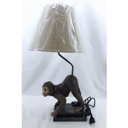 DKD Home Decor Lámpara Sobremesa Moderna Diseño Mono de Resina y Metal Dorado Negro E27 50W 60cm Alto (2 Unidades) Precio: 106.03956. SKU: S3020993