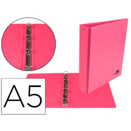 Liderpapel Carpeta 4 Anillas 25mm A5 Cartón Forrado PVC Fucsia Precio: 6.50000021. SKU: B16ESBBEXB