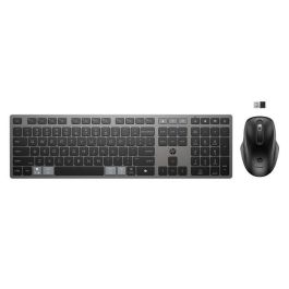 HP 725 Combo Teclado y Ratón Inalámbrico Recargable Multi-Dispositivo, Carga Ultra-Rápida y Conexión Fluida