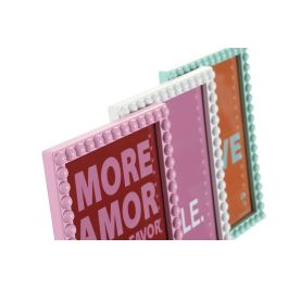 DKD Home Decor Marco de Fotos 13x18 cm Moderno Turquesa y Blanco con Bolitas - Cristal y PP - Pack 6 Unidades DKD Home Decor Marco de Fotos 13x18 cm Moderno Turquesa y Blanco con Bolitas - Cristal y PP - Pack 6 Unidades