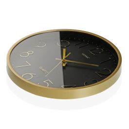Reloj de Pared Negro/Dorado Versa 4x30 cm - Movimiento Silencioso (2 Unidades) Reloj de Pared Negro/Dorado Versa 4x30 cm - Movimiento Silencioso (2 Unidades)