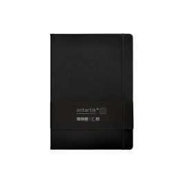 Cuaderno Con Gomilla Antartik Notes Tapa Dura A4 Hojas Cuadricula Negro 100 Hojas 80 gr Fsc